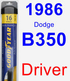 Driver Wiper Blade for 1986 Dodge B350 - Assurance