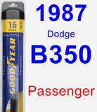 Passenger Wiper Blade for 1987 Dodge B350 - Assurance