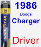 Driver Wiper Blade for 1986 Dodge Charger - Assurance