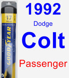 Passenger Wiper Blade for 1992 Dodge Colt - Assurance