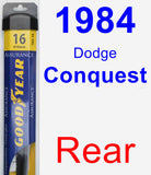 Rear Wiper Blade for 1984 Dodge Conquest - Assurance