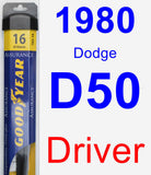 Driver Wiper Blade for 1980 Dodge D50 - Assurance