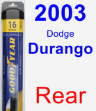 Rear Wiper Blade for 2003 Dodge Durango - Assurance