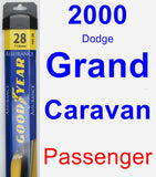 Passenger Wiper Blade for 2000 Dodge Grand Caravan - Assurance