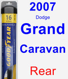 Rear Wiper Blade for 2007 Dodge Grand Caravan - Assurance