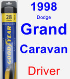 Driver Wiper Blade for 1998 Dodge Grand Caravan - Assurance