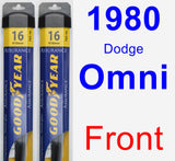 Front Wiper Blade Pack for 1980 Dodge Omni - Assurance