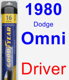 Driver Wiper Blade for 1980 Dodge Omni - Assurance