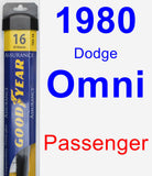 Passenger Wiper Blade for 1980 Dodge Omni - Assurance