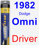 Driver Wiper Blade for 1982 Dodge Omni - Assurance