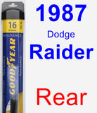 Rear Wiper Blade for 1987 Dodge Raider - Assurance