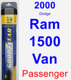 Passenger Wiper Blade for 2000 Dodge Ram 1500 Van - Assurance