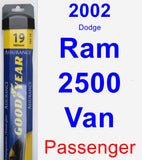 Passenger Wiper Blade for 2002 Dodge Ram 2500 Van - Assurance