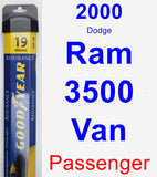 Passenger Wiper Blade for 2000 Dodge Ram 3500 Van - Assurance