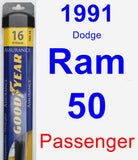 Passenger Wiper Blade for 1991 Dodge Ram 50 - Assurance