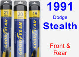 Front & Rear Wiper Blade Pack for 1991 Dodge Stealth - Assurance