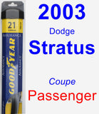 Passenger Wiper Blade for 2003 Dodge Stratus - Assurance