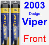 Front Wiper Blade Pack for 2003 Dodge Viper - Assurance