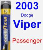 Passenger Wiper Blade for 2003 Dodge Viper - Assurance