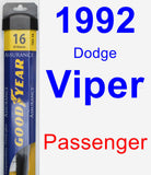 Passenger Wiper Blade for 1992 Dodge Viper - Assurance