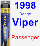 Passenger Wiper Blade for 1998 Dodge Viper - Assurance