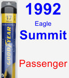 Passenger Wiper Blade for 1992 Eagle Summit - Assurance