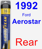 Rear Wiper Blade for 1992 Ford Aerostar - Assurance