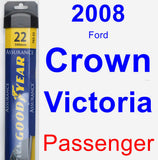 Passenger Wiper Blade for 2008 Ford Crown Victoria - Assurance