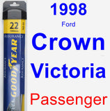 Passenger Wiper Blade for 1998 Ford Crown Victoria - Assurance