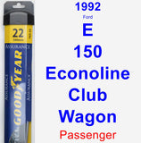 Passenger Wiper Blade for 1992 Ford E-150 Econoline Club Wagon - Assurance