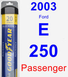 Passenger Wiper Blade for 2003 Ford E-250 - Assurance