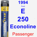 Passenger Wiper Blade for 1994 Ford E-250 Econoline - Assurance