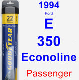 Passenger Wiper Blade for 1994 Ford E-350 Econoline - Assurance