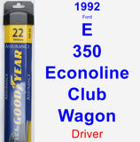 Driver Wiper Blade for 1992 Ford E-350 Econoline Club Wagon - Assurance