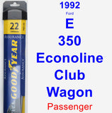 Passenger Wiper Blade for 1992 Ford E-350 Econoline Club Wagon - Assurance