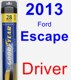Driver Wiper Blade for 2013 Ford Escape - Assurance