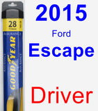Driver Wiper Blade for 2015 Ford Escape - Assurance