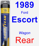 Rear Wiper Blade for 1989 Ford Escort - Assurance