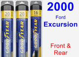 Front & Rear Wiper Blade Pack for 2000 Ford Excursion - Assurance