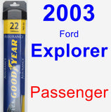 Passenger Wiper Blade for 2003 Ford Explorer - Assurance