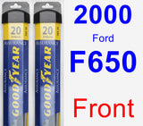 Front Wiper Blade Pack for 2000 Ford F650 - Assurance