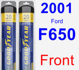 Front Wiper Blade Pack for 2001 Ford F650 - Assurance