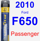 Passenger Wiper Blade for 2010 Ford F650 - Assurance