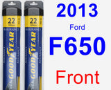 Front Wiper Blade Pack for 2013 Ford F650 - Assurance