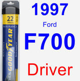 Driver Wiper Blade for 1997 Ford F700 - Assurance