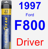 Driver Wiper Blade for 1997 Ford F800 - Assurance