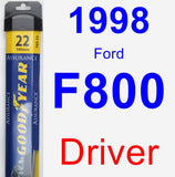 Driver Wiper Blade for 1998 Ford F800 - Assurance