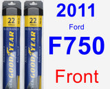 Front Wiper Blade Pack for 2011 Ford F750 - Assurance