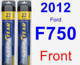 Front Wiper Blade Pack for 2012 Ford F750 - Assurance