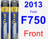 Front Wiper Blade Pack for 2013 Ford F750 - Assurance